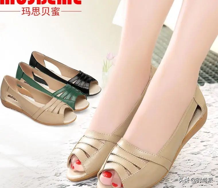 真皮凉鞋软底软皮穿着超舒服透气,真皮厚底凉鞋舒适大气