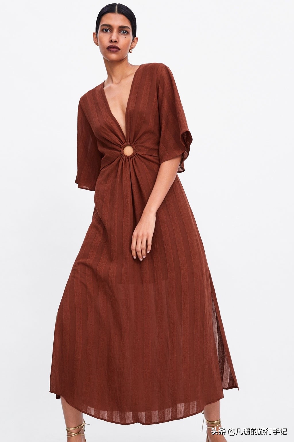 度假风绿色连衣裙,法式桔梗仙女裙​