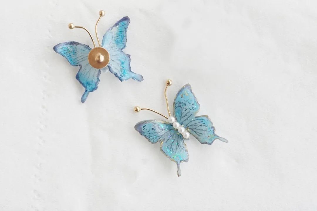 自制热缩片耳环古风,热缩片手工diy耳钉