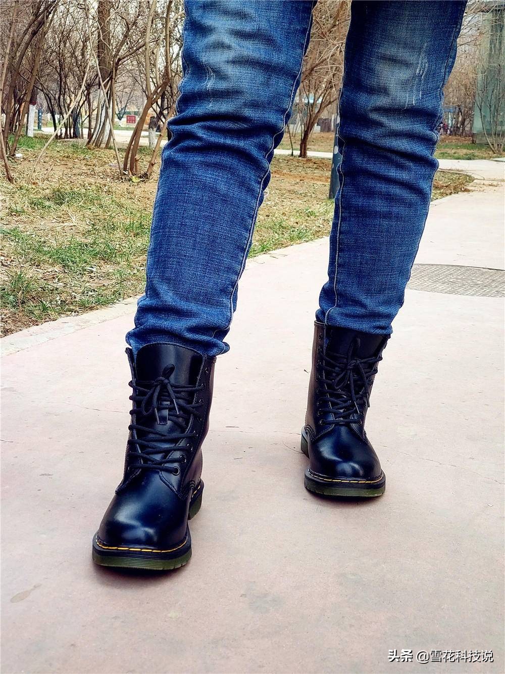 防水防油污马丁靴,经典哑光软皮马丁靴