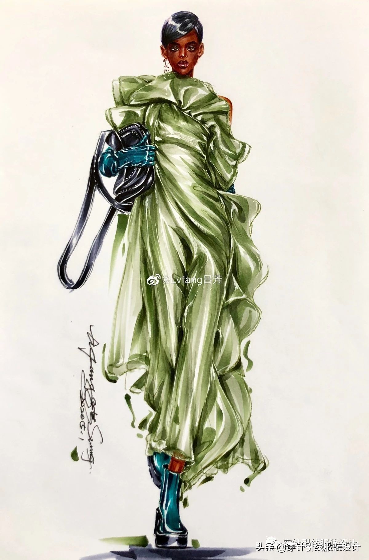 效果图手绘服装,效果图大全70-80平三室