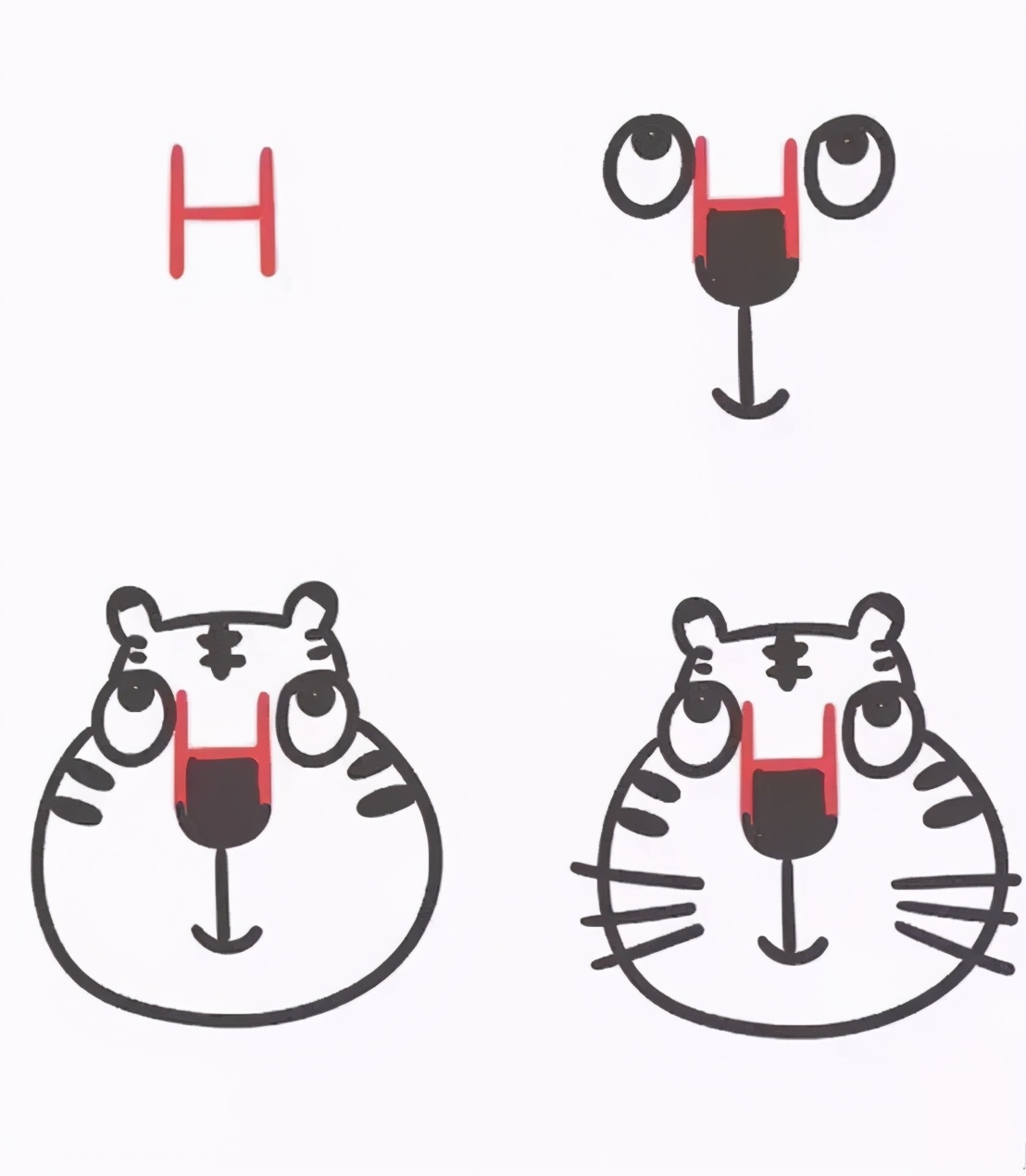 26个英文字母动物简笔画,26个英文字母像什么简笔画