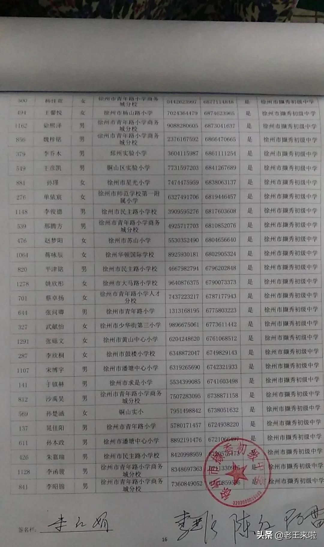 徐州撷秀初级中学2024年招生计划,撷秀初中录取名单