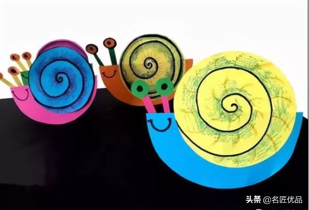 亲子手工制作幼儿园蜗牛,亲子创意手工大全蜗牛