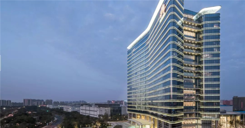 华为总部大楼震撼,华为照明