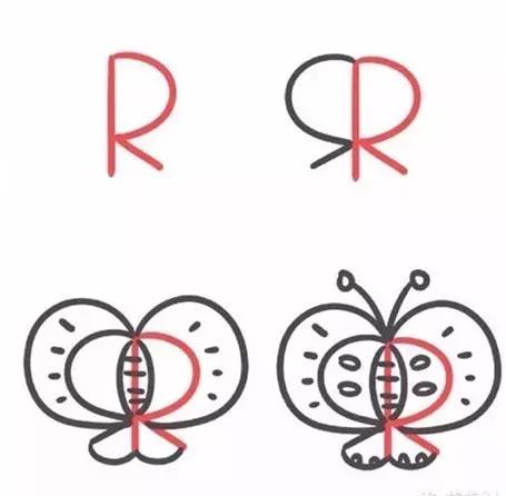 26个字母趣味简笔画完整版,字母简笔画26个字母简单又好看