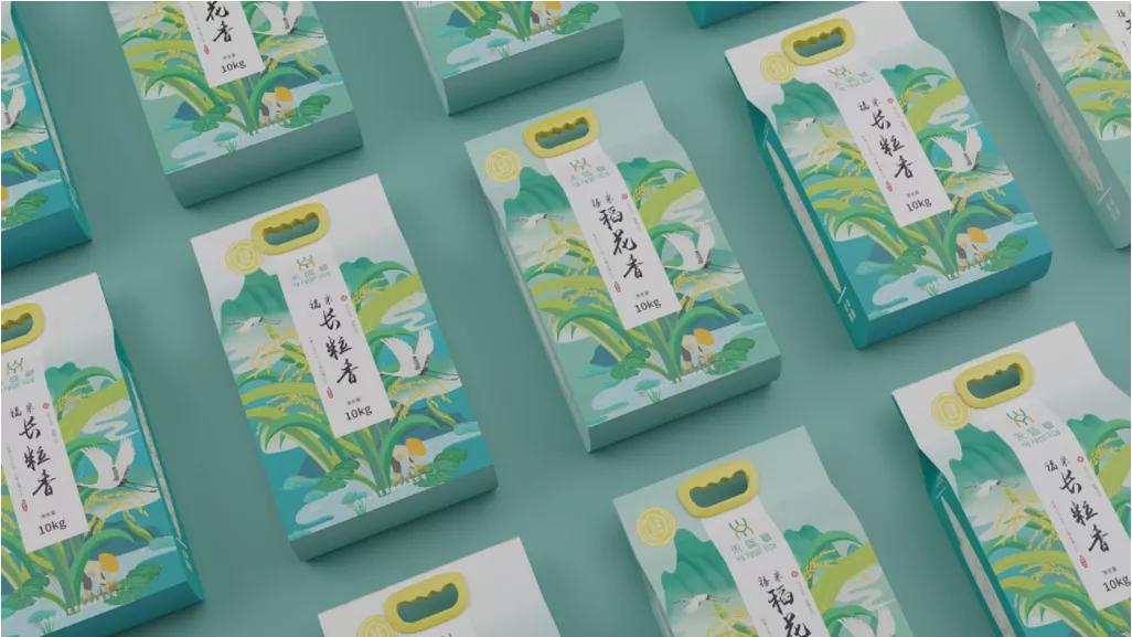 插画国潮包装设计,过桥米线国潮插画包装设计