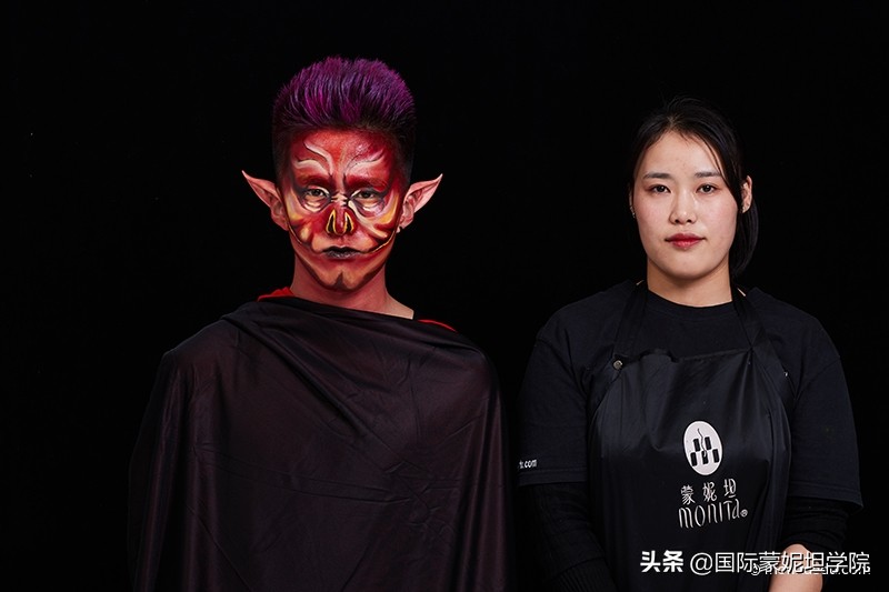 化妆学校创意妆考试,化妆课期末创意妆容整体造型