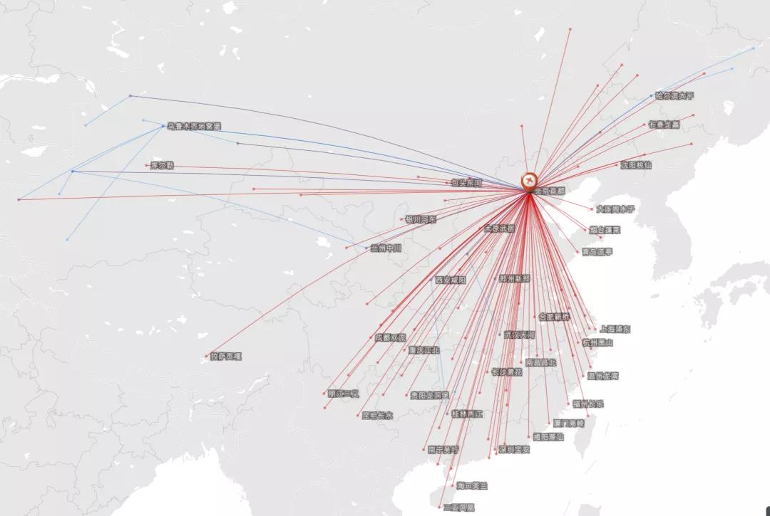 北京国航都有哪些国内航线,国航北京出发最短的航线