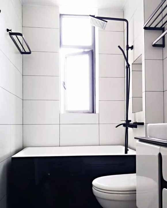 卫生间简易花洒和毛巾架布局,卫生间简易花洒架