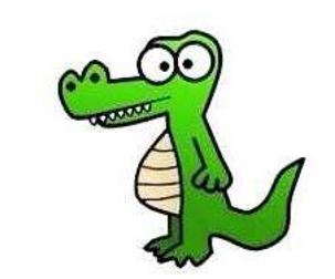 儿童简笔画教程-鳄鱼，你见过张着大嘴的鳄鱼吗？