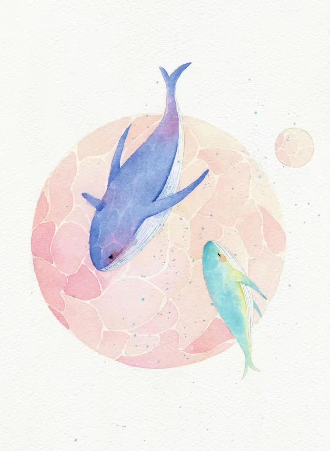 小清新水彩画大海里的精灵--鱼绘制教程