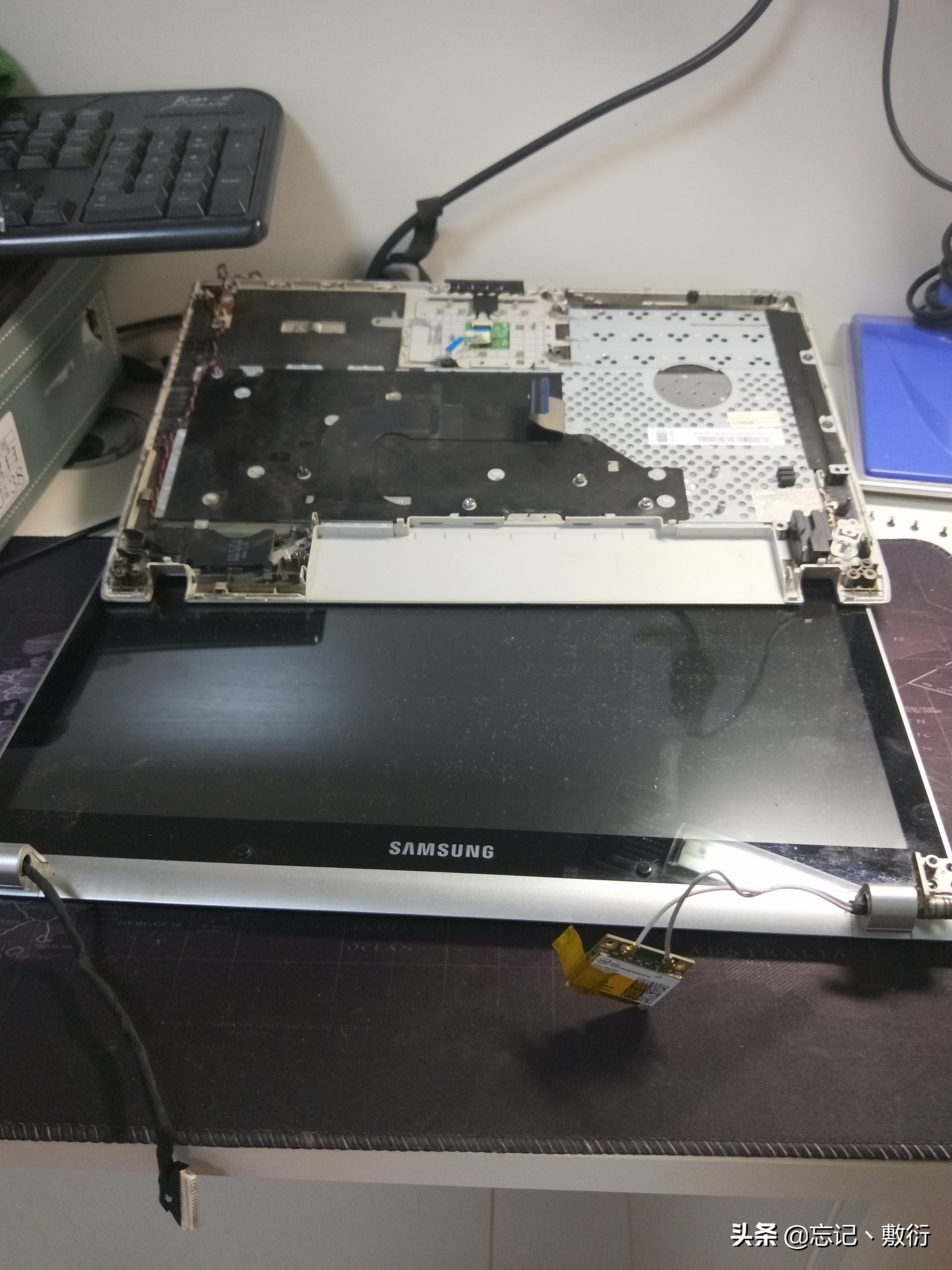 三星q460笔记本键盘拆解图鉴,三星笔记本r440键盘更换