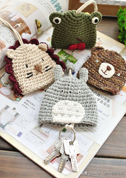 钩针编织收纳包,钩针编织一个简单的收纳篮放钥匙