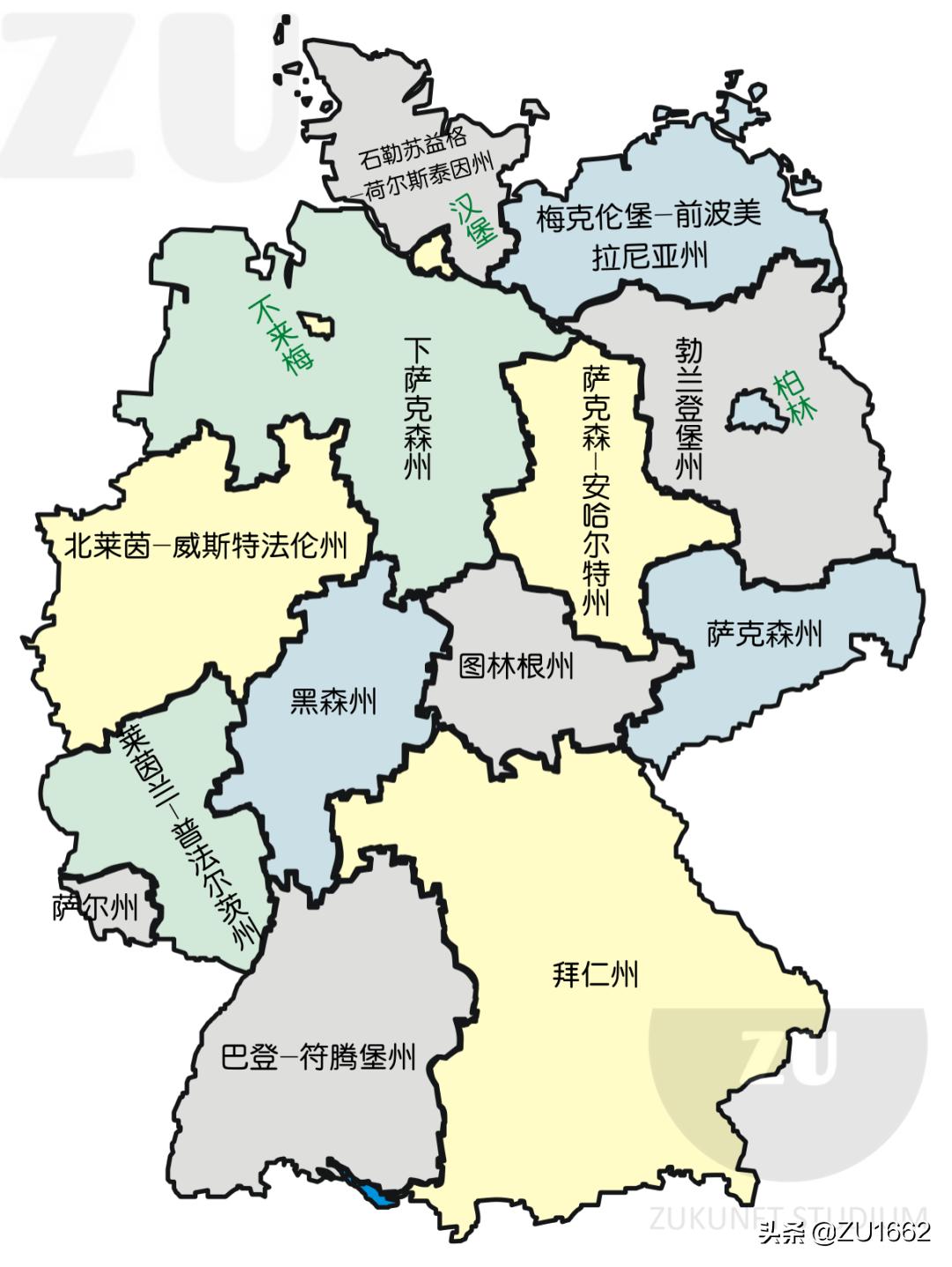 德国各地区学校,德国各州有哪些