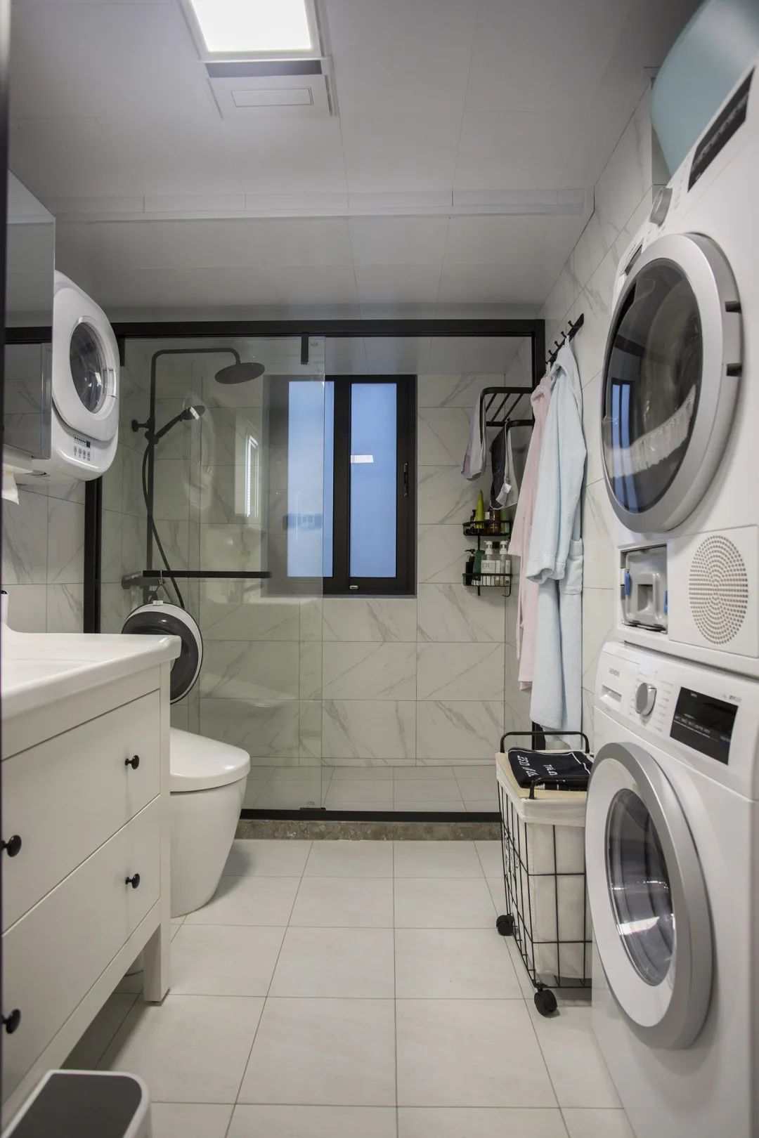 最简易的干湿分离淋浴间,淋浴区干湿分离