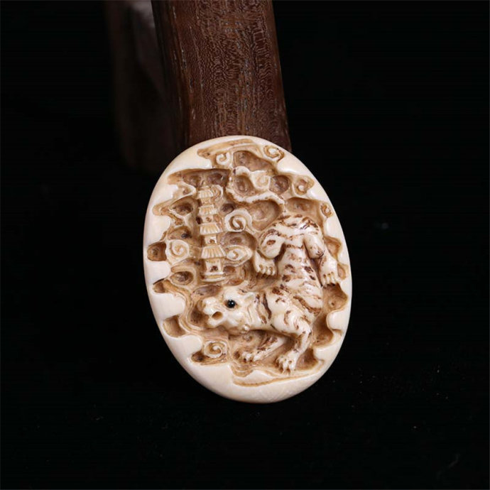 耗时3年才完成的猛犸牙雕作品,猛犸牙雕彩刻