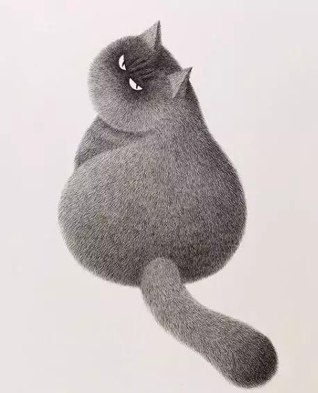 她用2元针管笔作画便惊艳了世界,他用粉笔画了一只猫