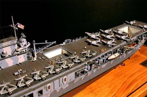 美军航空母舰f18大黄蜂,小号手大黄蜂号航母拼装模型