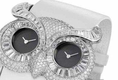 萧邦快乐七钻腕表长方形表盘,萧邦玫瑰金奢华月相腕表