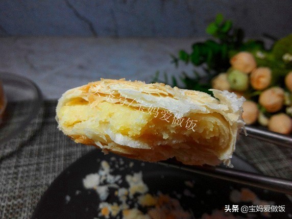 在家自制酥皮冰绿豆饼不用烤箱,酥皮绿豆饼有哪些好看做法图解