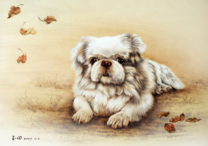 田玉田烙画动物作品欣赏,田玉田烙画多少钱