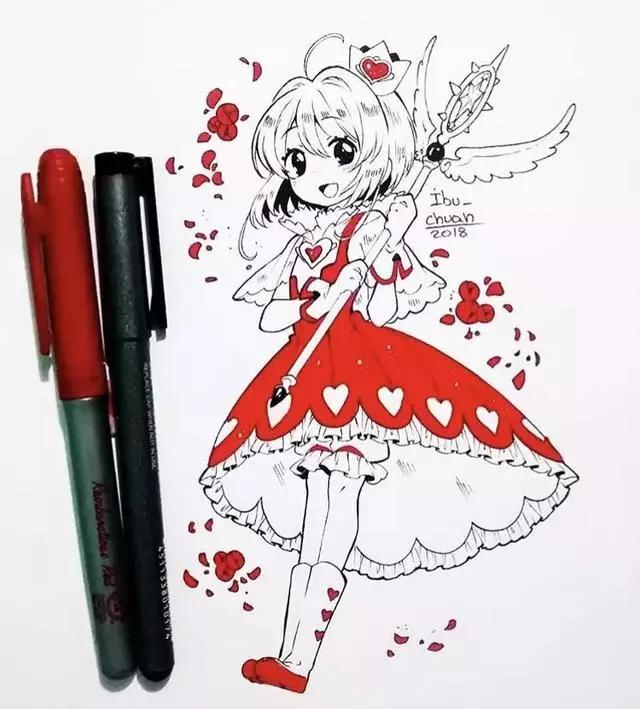 马克笔动漫上色教程q版,动漫手绘马克笔上色教程