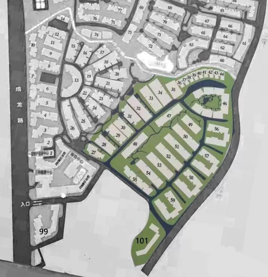 成师附小万科分校楼盘,万科城市花园1期楼栋分布图