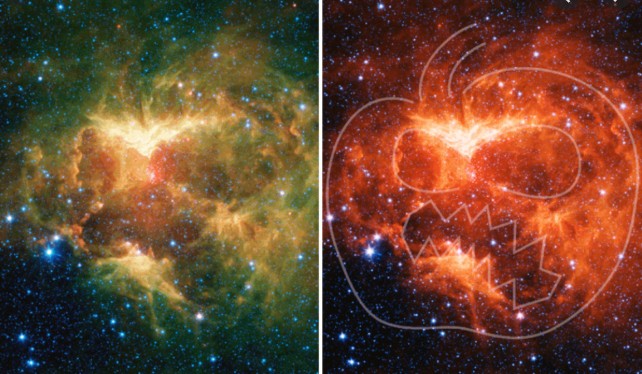 万圣节即将到来，科学家拍摄到银河系边缘的“南瓜灯”星云