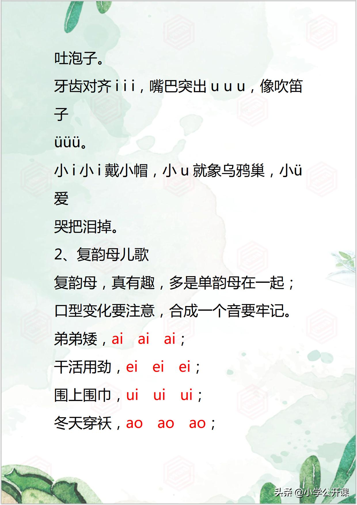 最简单最好学拼音顺口溜三天学会,学习汉语拼音的顺口溜