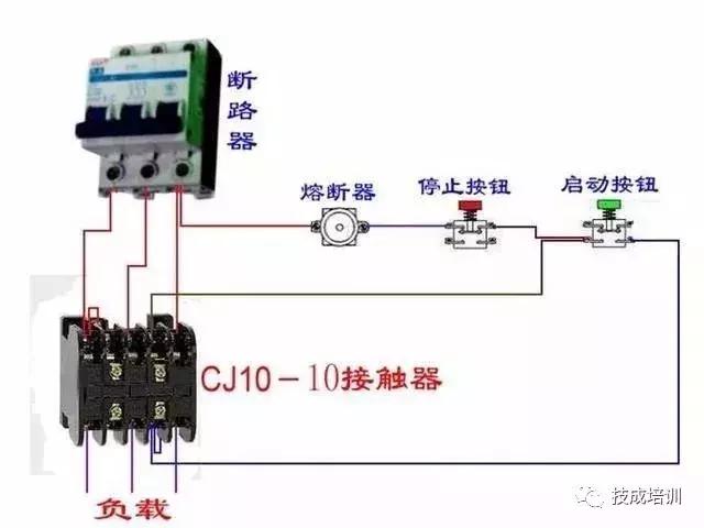 断路器按钮与接触器接线图,11种断路器接触器电气互锁接线图