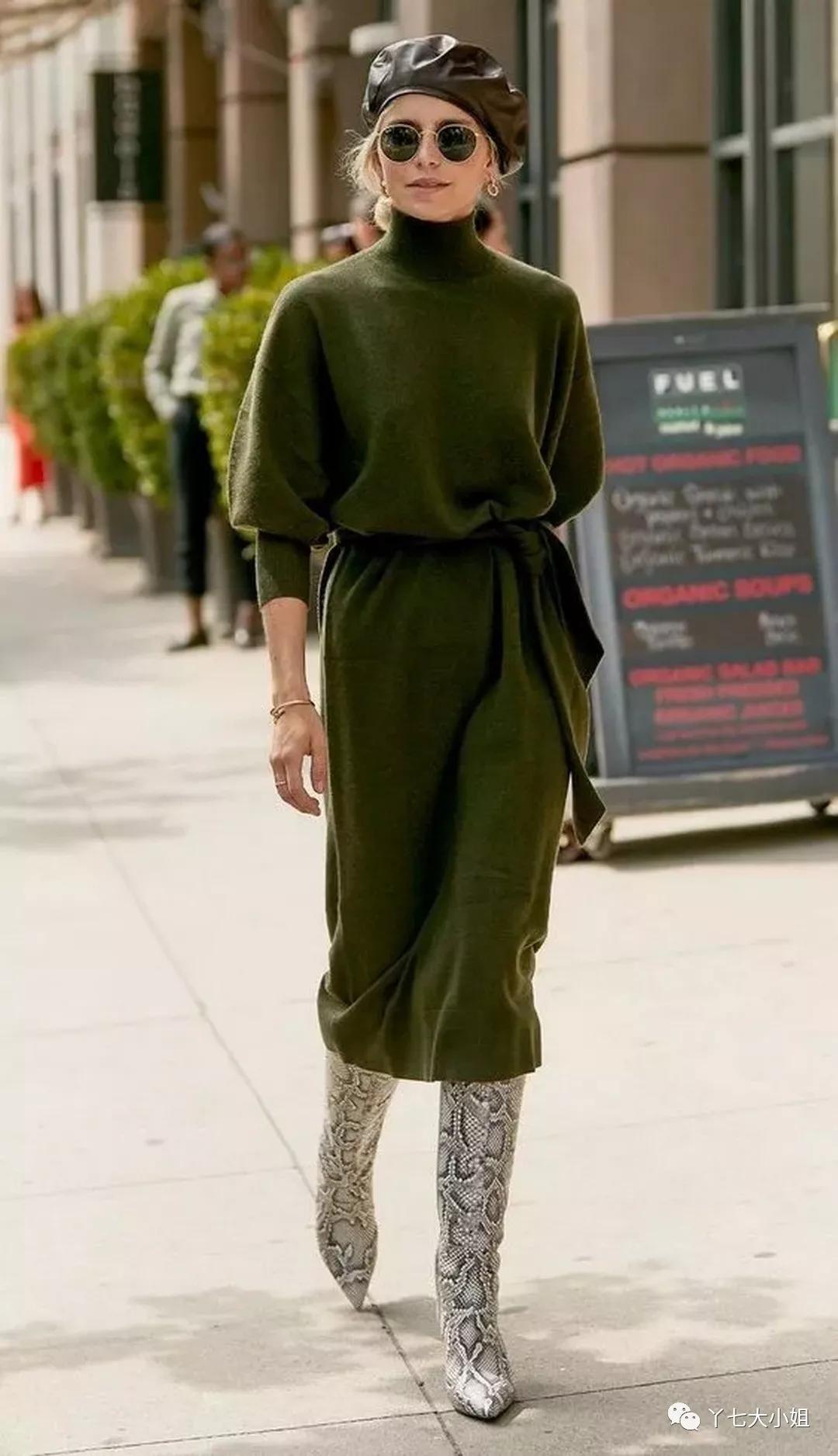 针织裙可以让你大方又得体,针织裙冬款气质减龄洋气