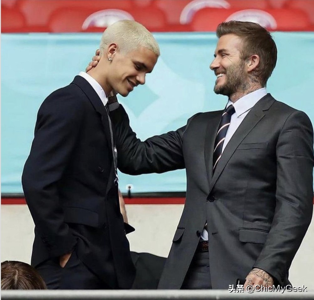 贝克汉姆现在什么发型图片,贝克汉姆和儿子的照片