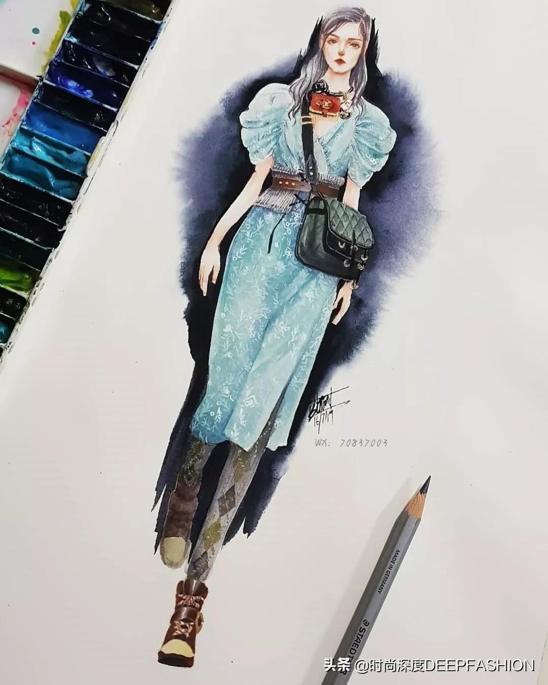 服装设计图三张,服装设计系列效果图