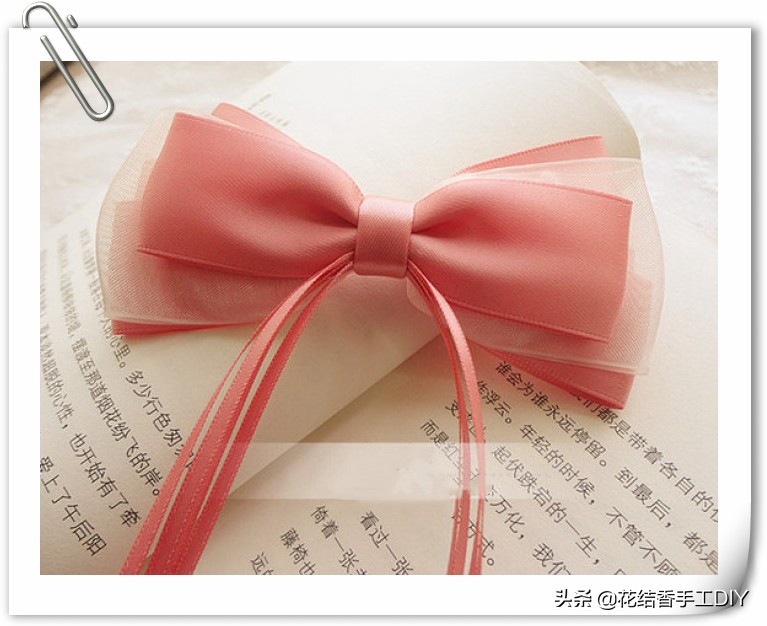 蝴蝶结发饰手工制作简单,蝴蝶结发饰diy教程网红大蝴蝶结
