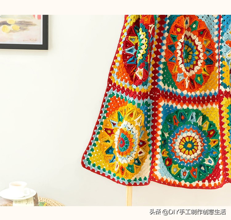 钩针猫咪拼花毯教程,苏苏姐家拼花毯钩针视频全集