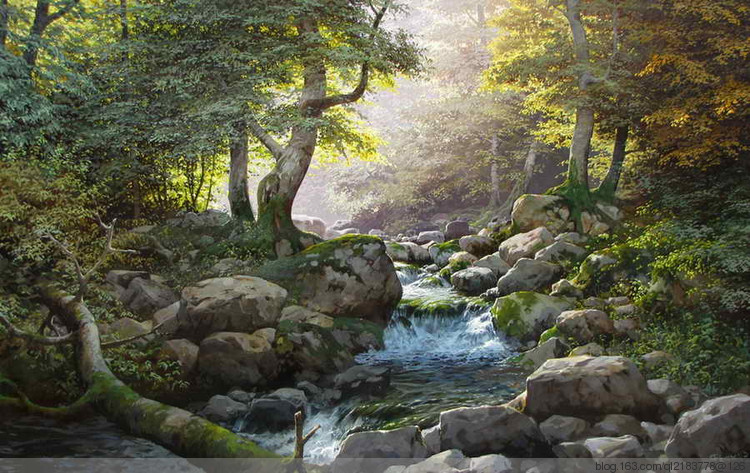 俄罗斯画家画油画海景风景,尤恩乌格罗油画风景作品