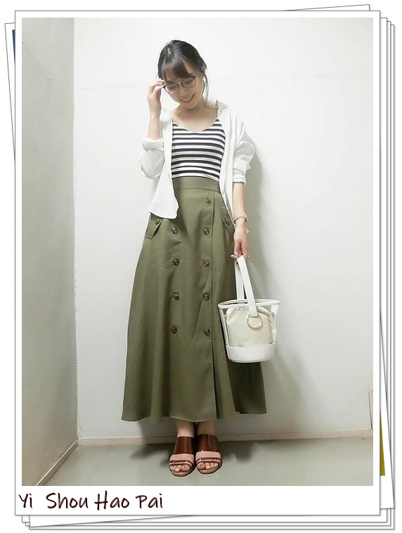 中长款风衣半裙,搭风衣的长半裙