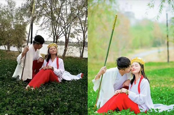 修图对比前后婚纱照海边,不上镜拍婚纱照修图前后对比