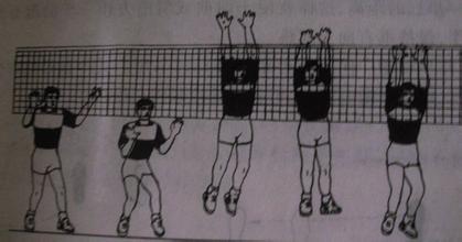 排球并步拦网教学,排球单人拦网动作要领