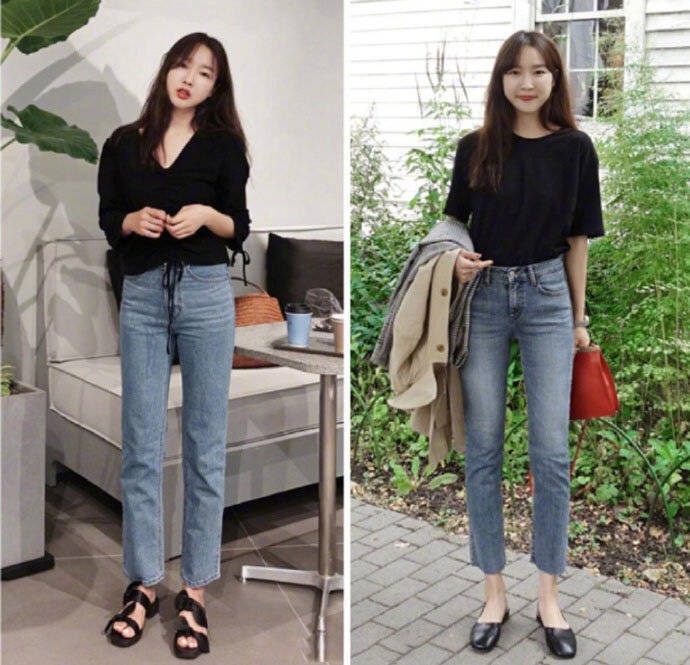 各种牛仔裤的穿搭长袖,牛仔裤穿搭夏季精致