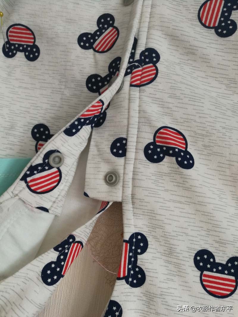 爸爸的旧t恤,自制宝宝连体衣裁剪图80码