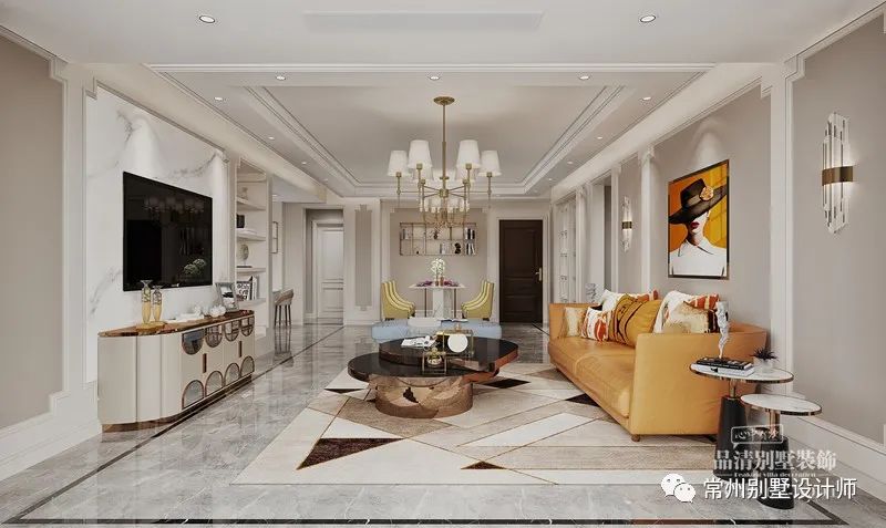 常州吟枫苑12栋 (300平米轻奢法式风格别墅装修设计)