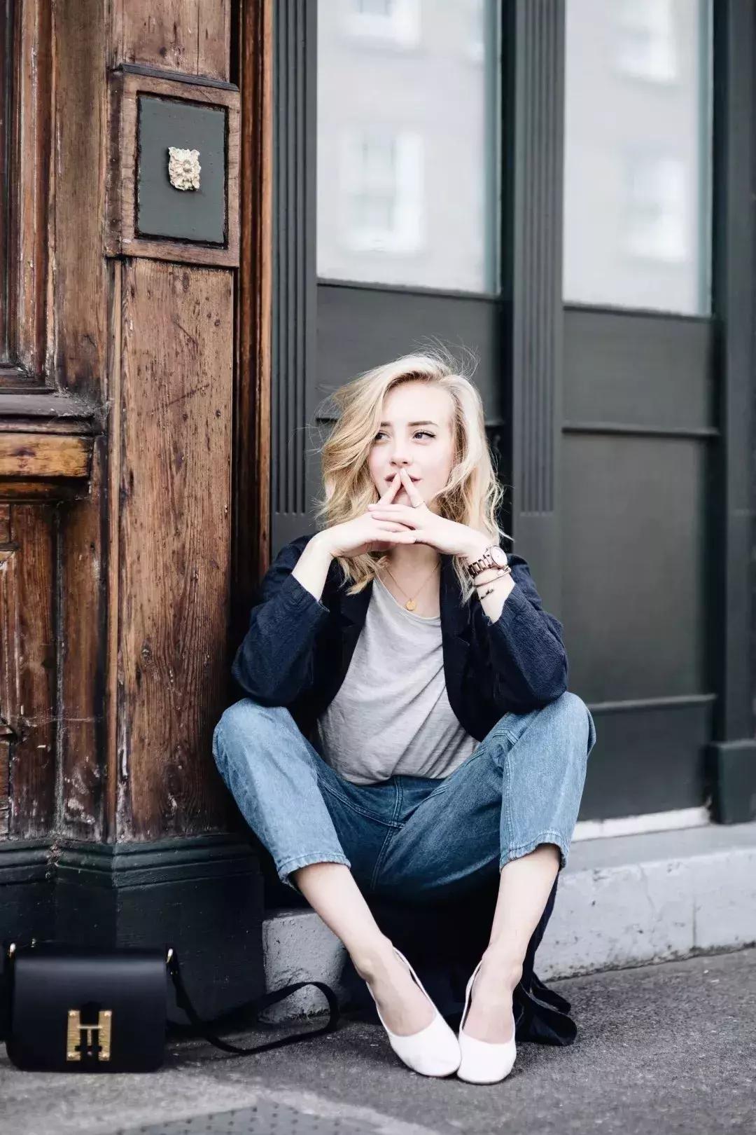 牛仔裤平底鞋穿搭时尚女装,牛仔裤平底鞋搭配视频