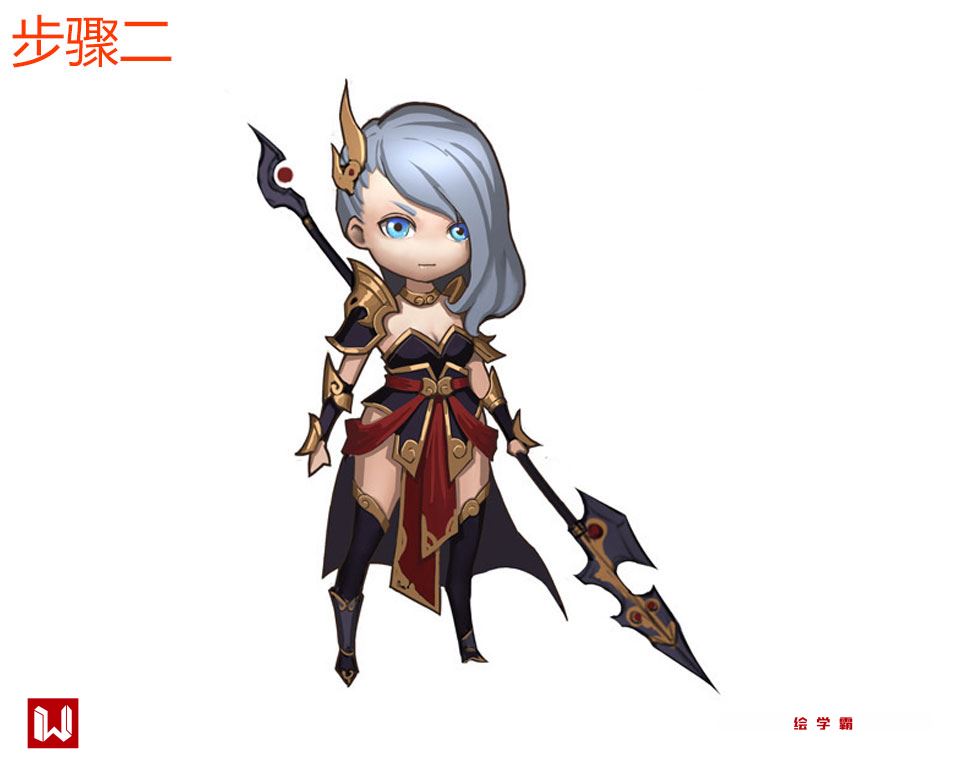 q版人物脸部上色教程板绘,q版上色教程ps