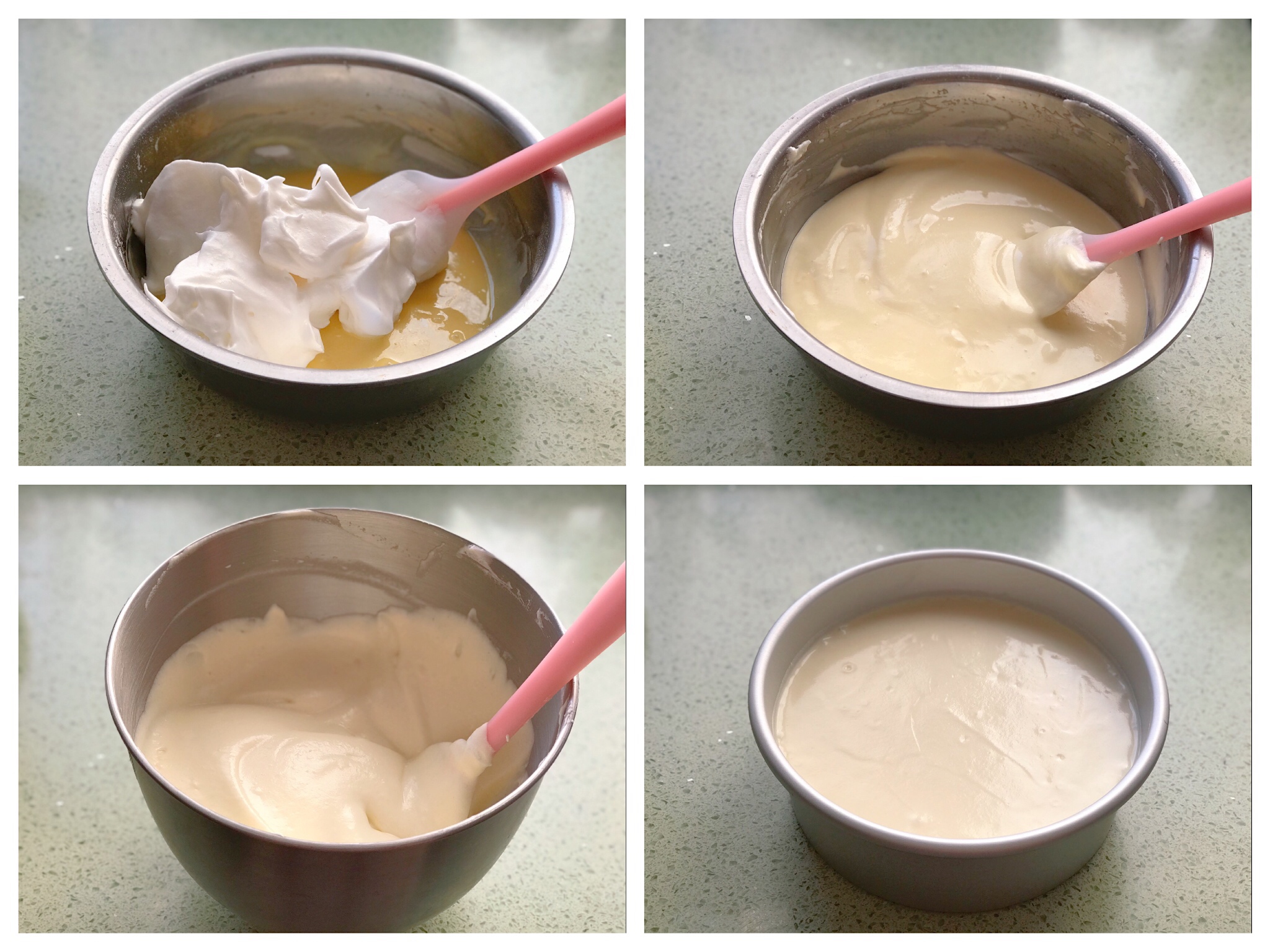 普通面粉在家自制蛋糕胚子教程,8寸生日蛋糕普通面粉制作教程