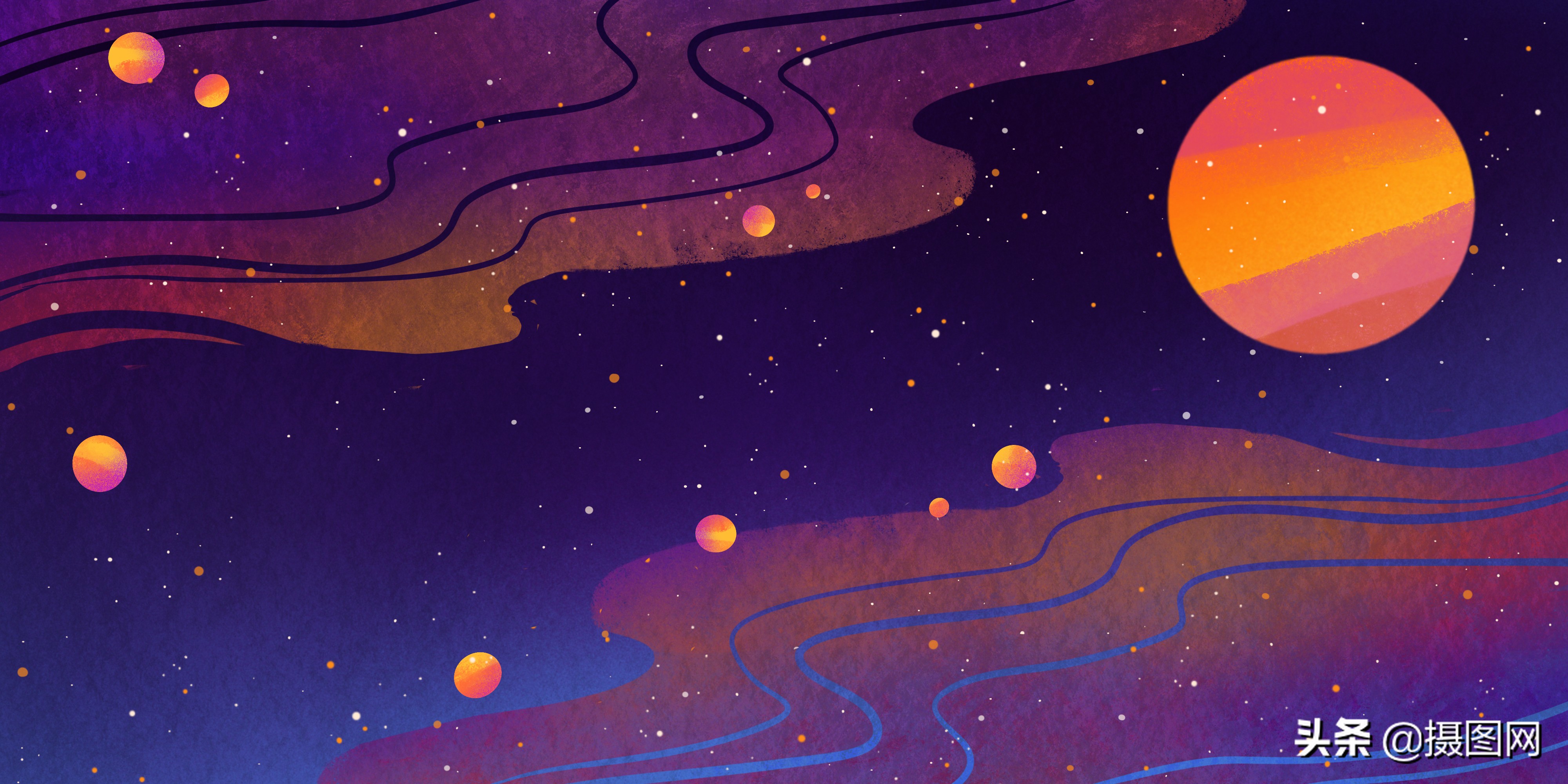 中国风底纹古典素材,国潮插画中国风元素