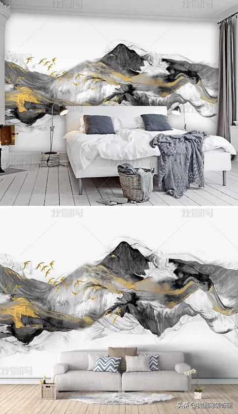 山水风景画背景墙雕刻,山水风景画背景墙寓意