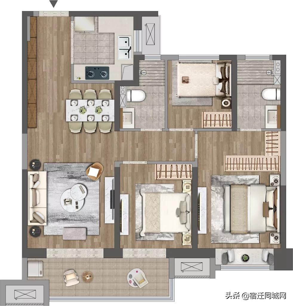 建发誉璟湾大平层,建发誉璟湾房型