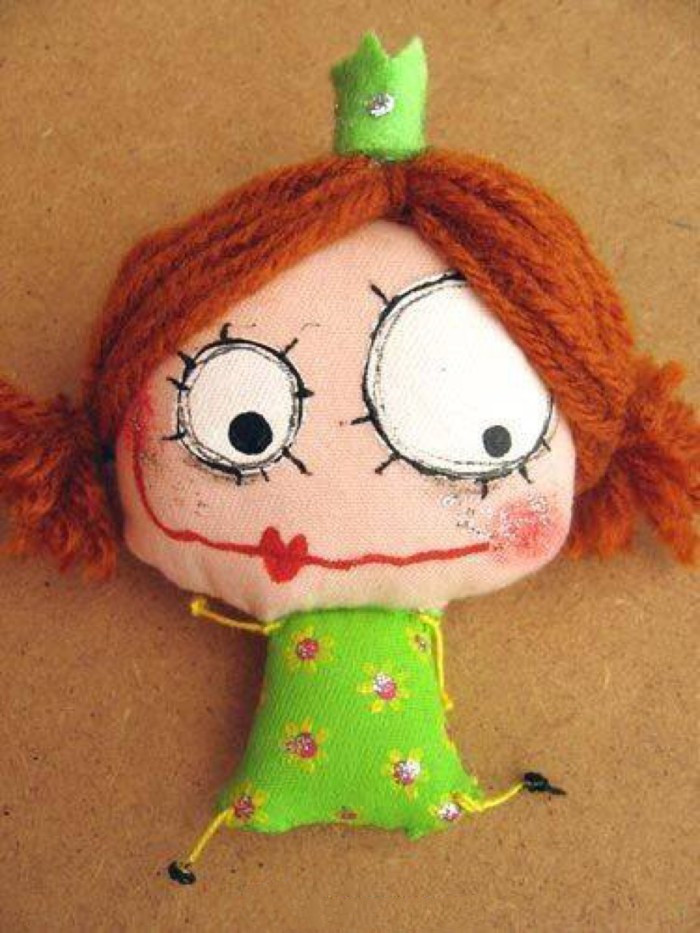 布艺小玩偶制作教程视频,格子布自制简单布艺小玩偶